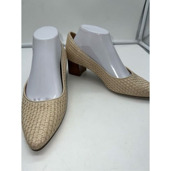 Aquatalia Pasha Woven Raffia Style‎ Pump - Picture 1 of 14